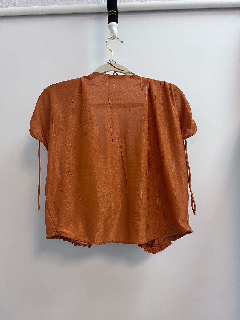 orange Zara shirt, S