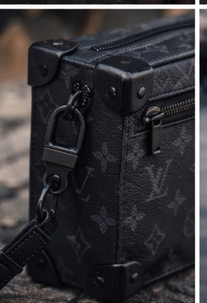 Monogram eclipse coated canvas Louis Vuitton LV soul trunk matte hardware authentic