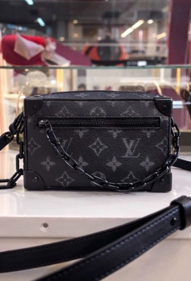 Monogram eclipse coated canvas Louis Vuitton LV soul trunk matte hardware authentic