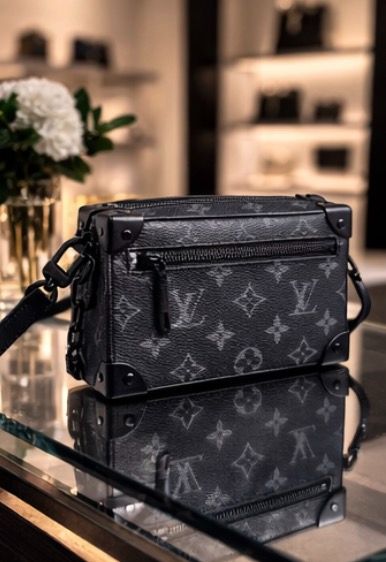 Monogram eclipse coated canvas Louis Vuitton LV soul trunk matte hardware authentic