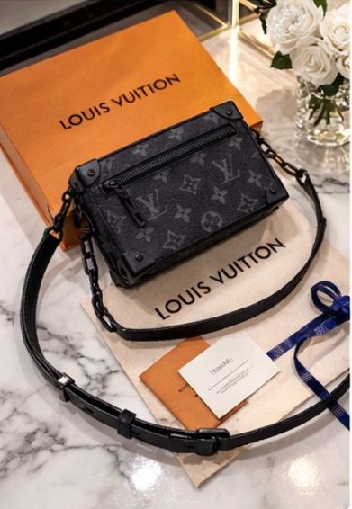 Monogram eclipse coated canvas Louis Vuitton LV soul trunk matte hardware authentic