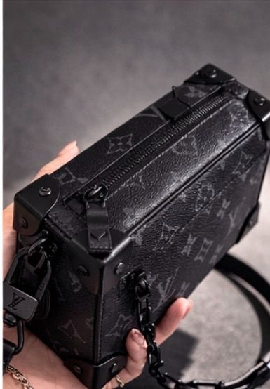 Monogram eclipse coated canvas Louis Vuitton LV soul trunk matte hardware authentic