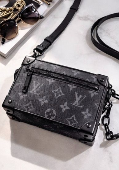 Monogram eclipse coated canvas Louis Vuitton LV soul trunk matte hardware authentic