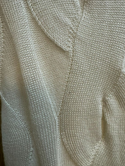 white Chloe sweater top, L