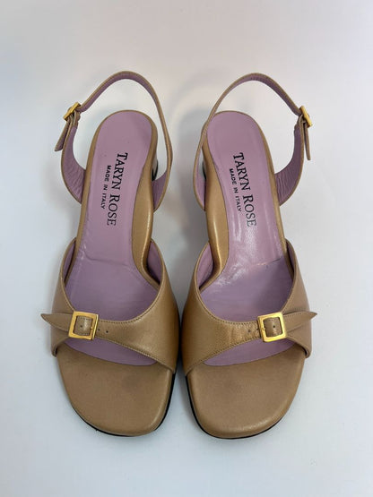 gold Taryn Rose sandals, 37.5