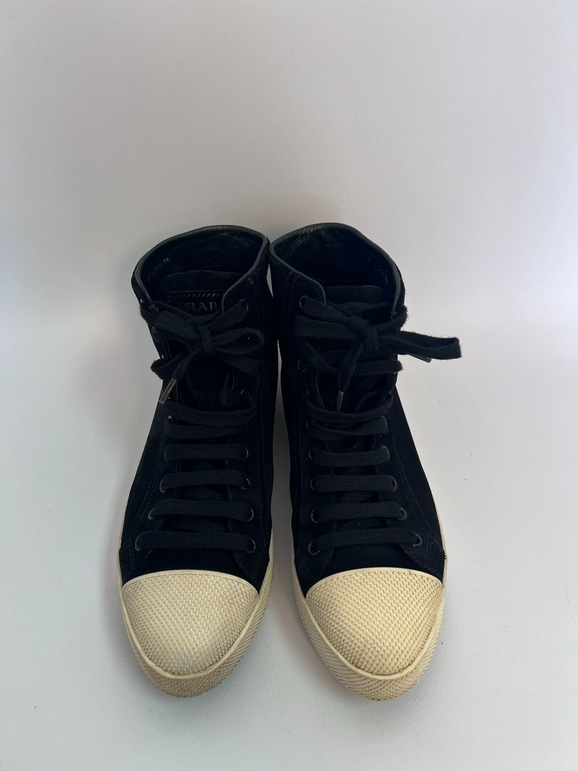 black and white Prada sneakers, 38