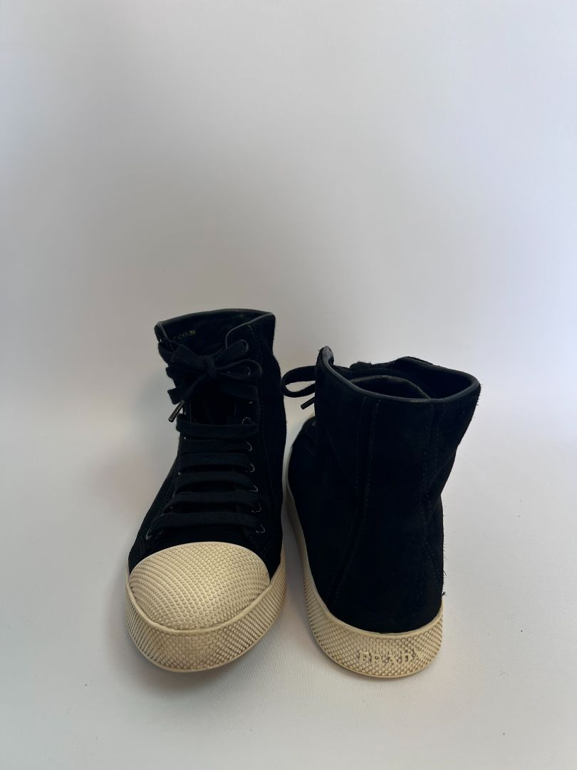 black and white Prada sneakers, 38