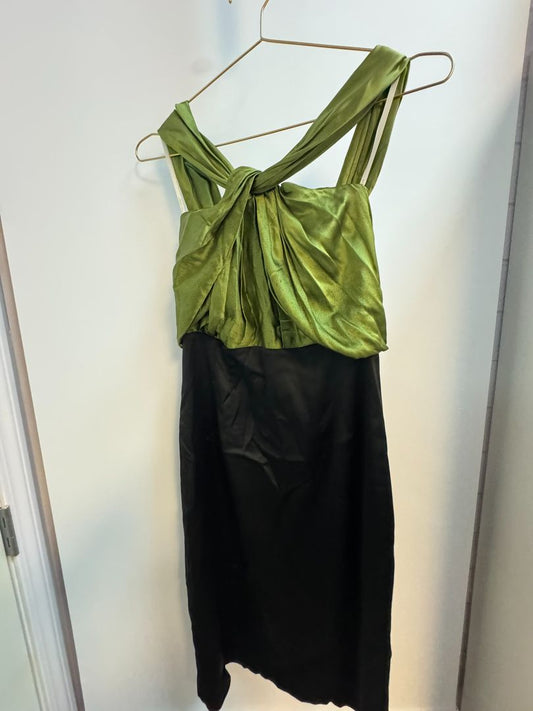 green and black Maria Bianca Nero backless dress, L