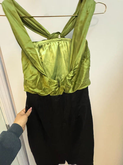 green and black Maria Bianca Nero backless dress, L
