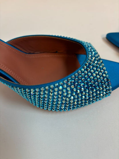 blue Amina Mouddi jeweled heels, 39
