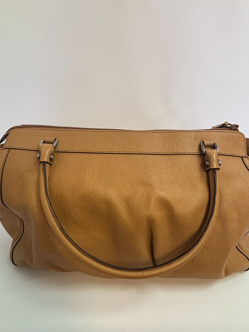 tan Gucci hobo bag, 16 x 10x 5 approx handle 9 inches