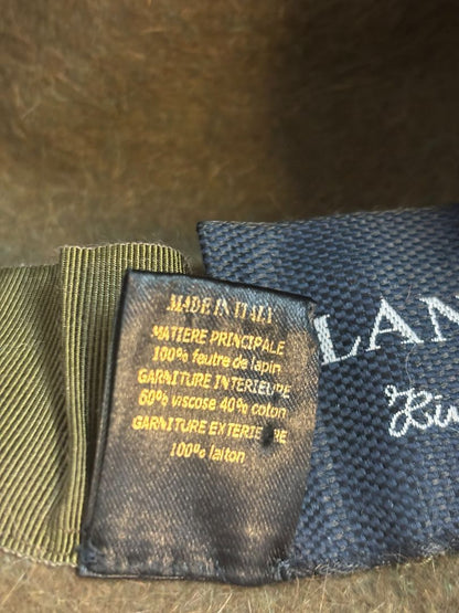 olive green Lanvin wide brim wool hat, 58