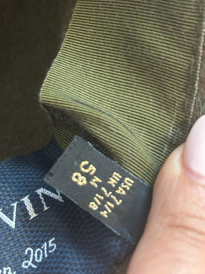 olive green Lanvin wide brim wool hat, 58