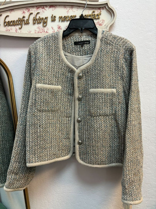 multi color Amanda + Chelsea multi colored tweed jacket NWT, XL