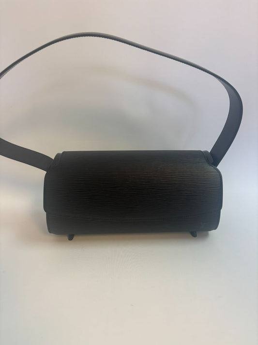 Noir Epi Louis Vuitton top handle, 12.5 x 6.5 x 3.5 x 7.5 handle drop