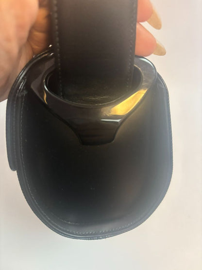 Noir Epi Louis Vuitton top handle, 12.5 x 6.5 x 3.5 x 7.5 handle drop