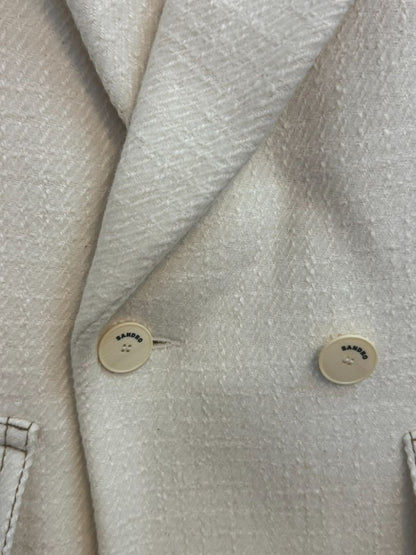 white Sandro double breast coat, L