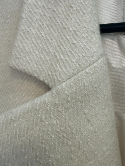 white Sandro double breast coat, L