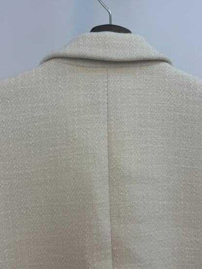 white Sandro double breast coat, L