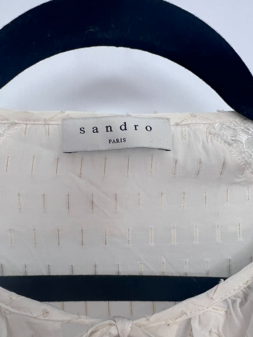 white Sandro Paris shirt, L