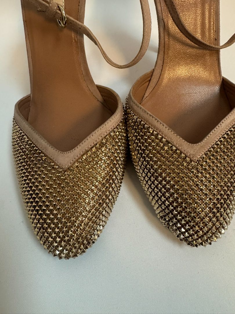beige & gold Valentino Garavani pumps, 38