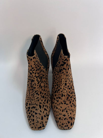 brown multi rag & bone cheetah print booties, 10