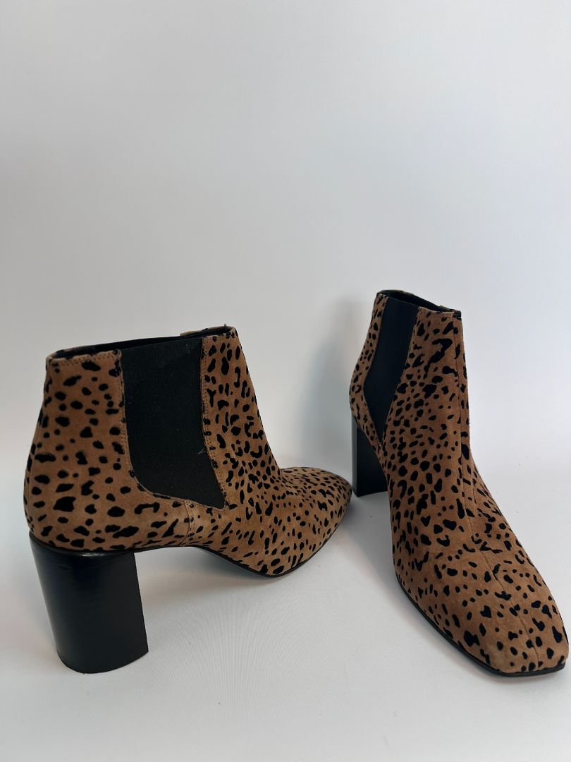 brown multi rag & bone cheetah print booties, 10