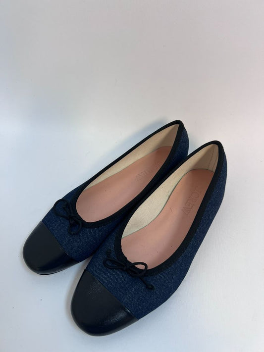 navy multi JCREW denim flats, 8