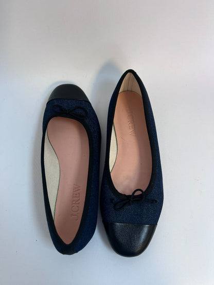 navy multi JCREW denim flats, 8