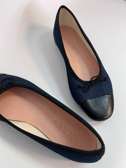 navy multi JCREW denim flats, 8