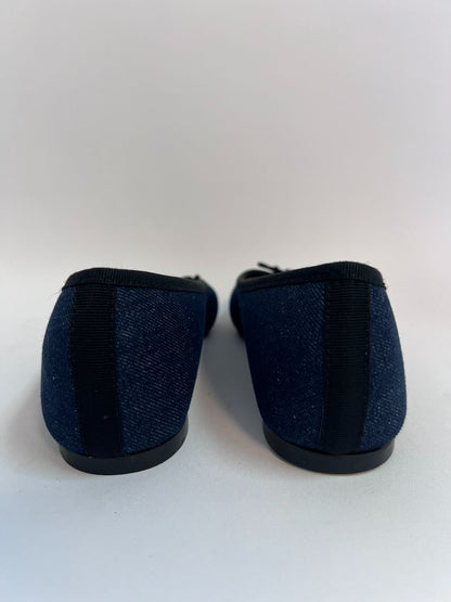 navy multi JCREW denim flats, 8