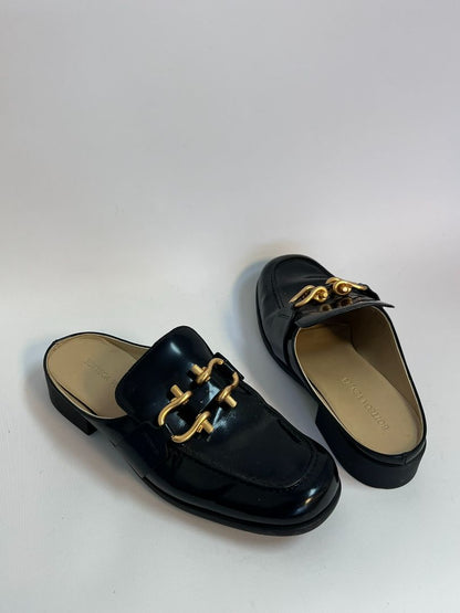 black Bottega Veneta designer mule, 37