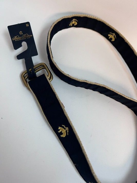 navy multi Brooks Brothers embroided belt, M