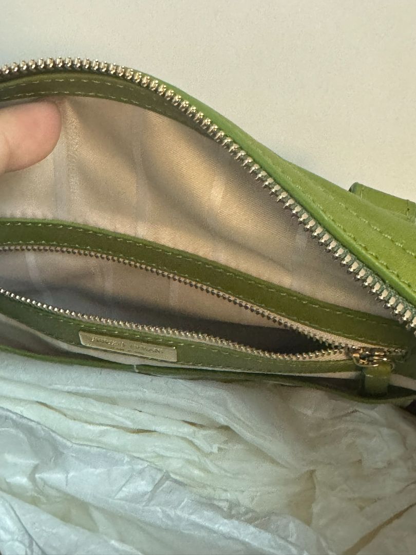 green Giorgio Armani boston bag, 15 L x 7w x 7.5 H