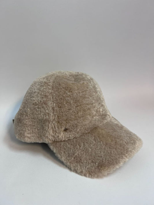 light sand Kate Spade sherpa basbeball cap, one size