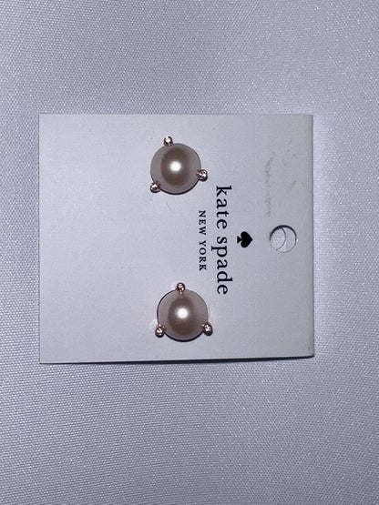 rose gold Kate Spade pearl earrings, one size
