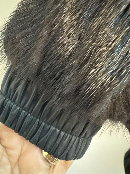 black Saga Mink bomber fur jacket, 4