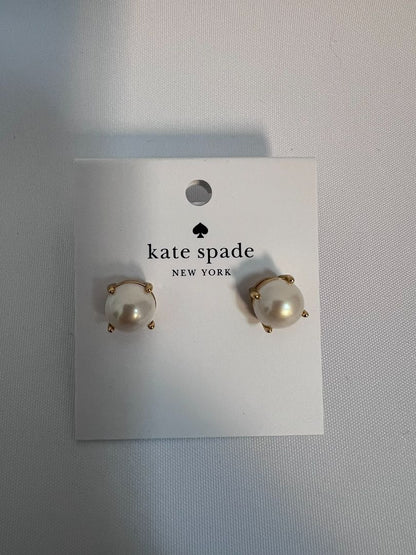 cream Kate Spade pearl earrings, one size