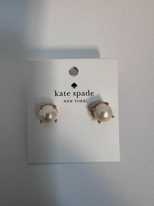 cream Kate Spade pearl earrings, one size