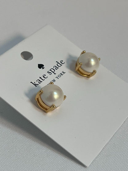 cream Kate Spade pearl earrings, one size