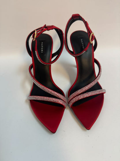 ruby red Natori strappy sandals, 7