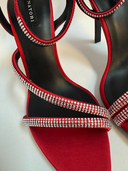 ruby red Natori strappy sandals, 7