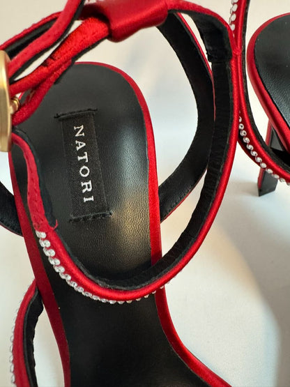 ruby red Natori strappy sandals, 7