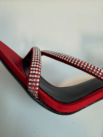 ruby red Natori strappy sandals, 7