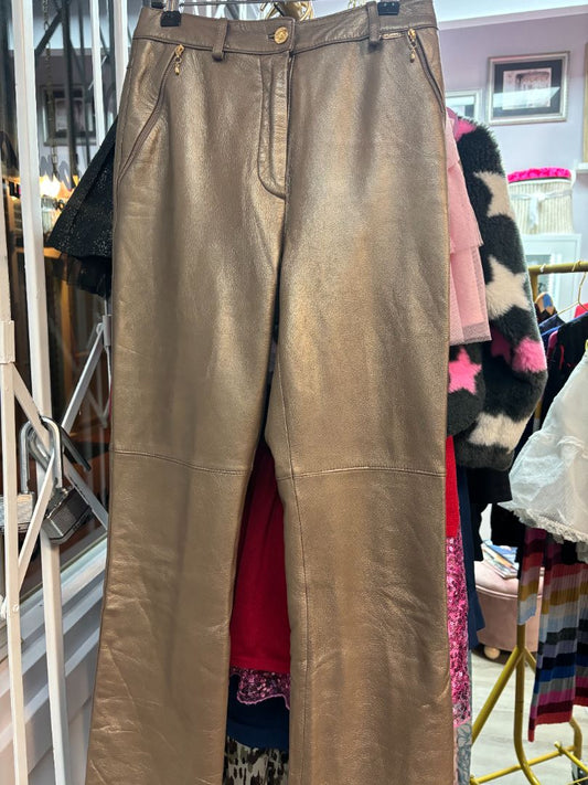 gold St. John's Sports leather pants, 2