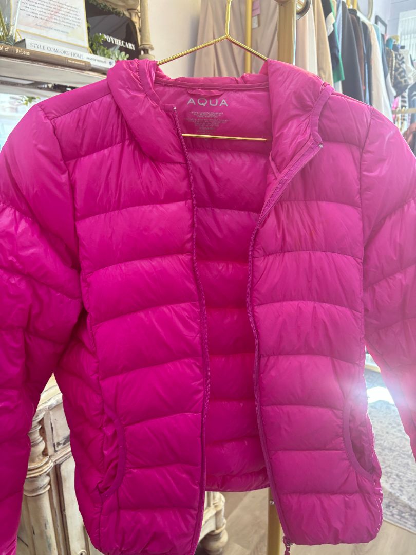 hot pink Aqua hooded puffer, M