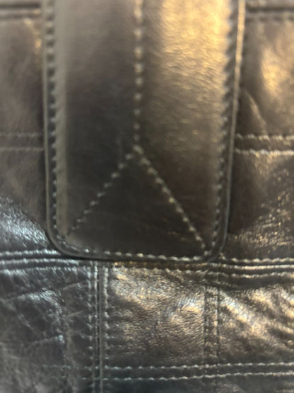 black Chanel tote, Dimensions (Estimated): Length: 14 in Height: 10 in Depth: 5.5 in Handle Drop: 7 in