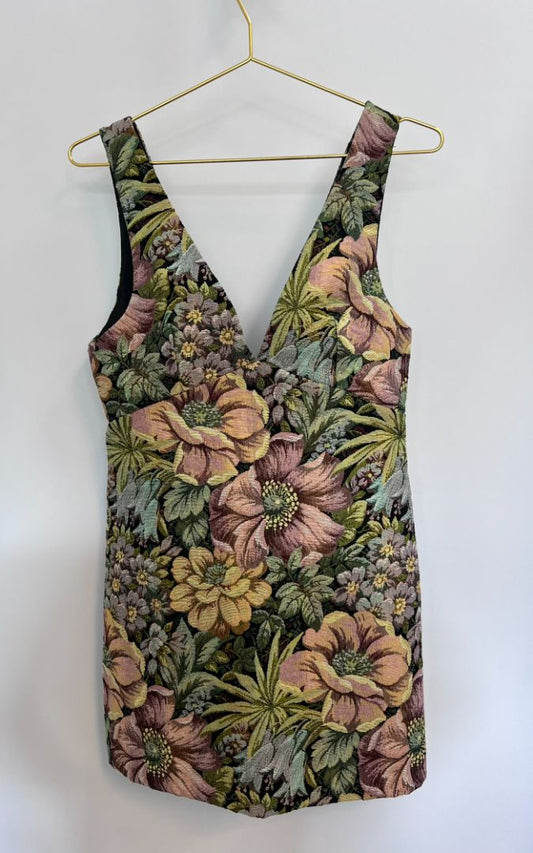 floral multi Topshop midi dress, 6 US