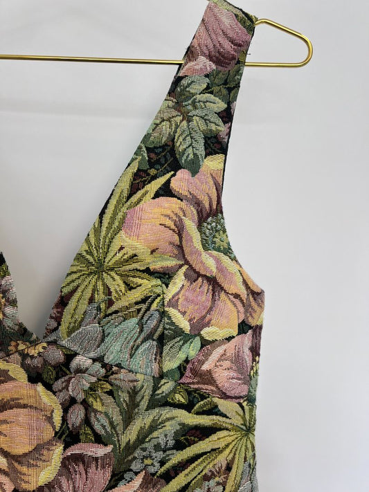 floral multi Topshop midi dress, 6 US