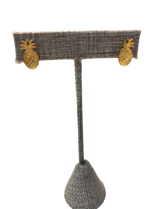 gold NA pineapple earrings